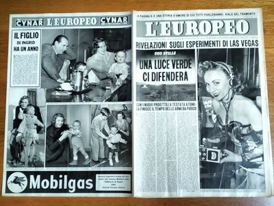 EUROPEO 1951/7=GIUSEPPE NOVELLO=VALDO MAGNANI=AGESILAO GRECO=GLORIA SWANSON