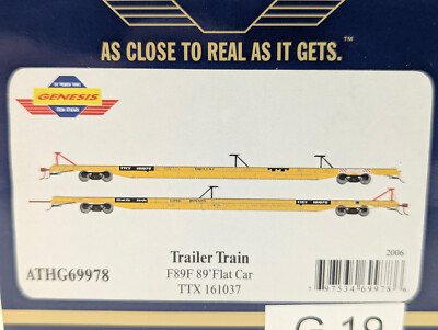 Athearn Genesis HO F89-F89'8'' TOFC Flat, TTX/Long Runner #161037 -  HO Scale