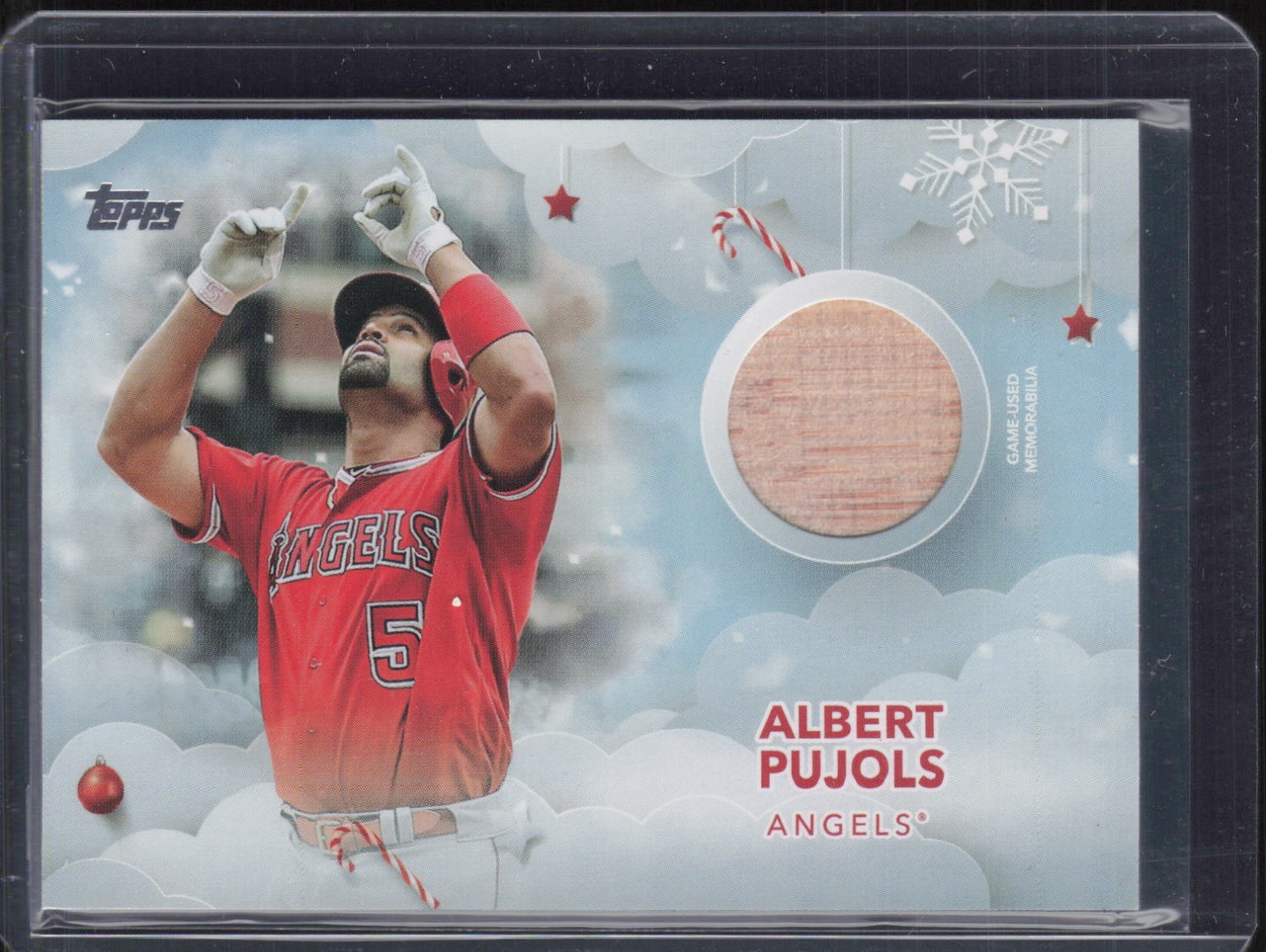 2020 Topps Walmart Holiday Mega Box Albert Pujols Game Used Bat
