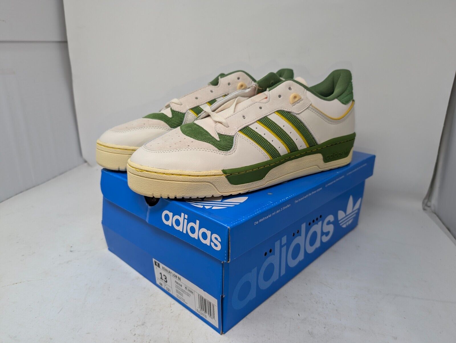Adidas Rivalry Low 86 'Chalk White Crew Green' FZ6318 Size Adidas Rivalry Low 86 'Chalk White Crew Green' FZ6318 Size