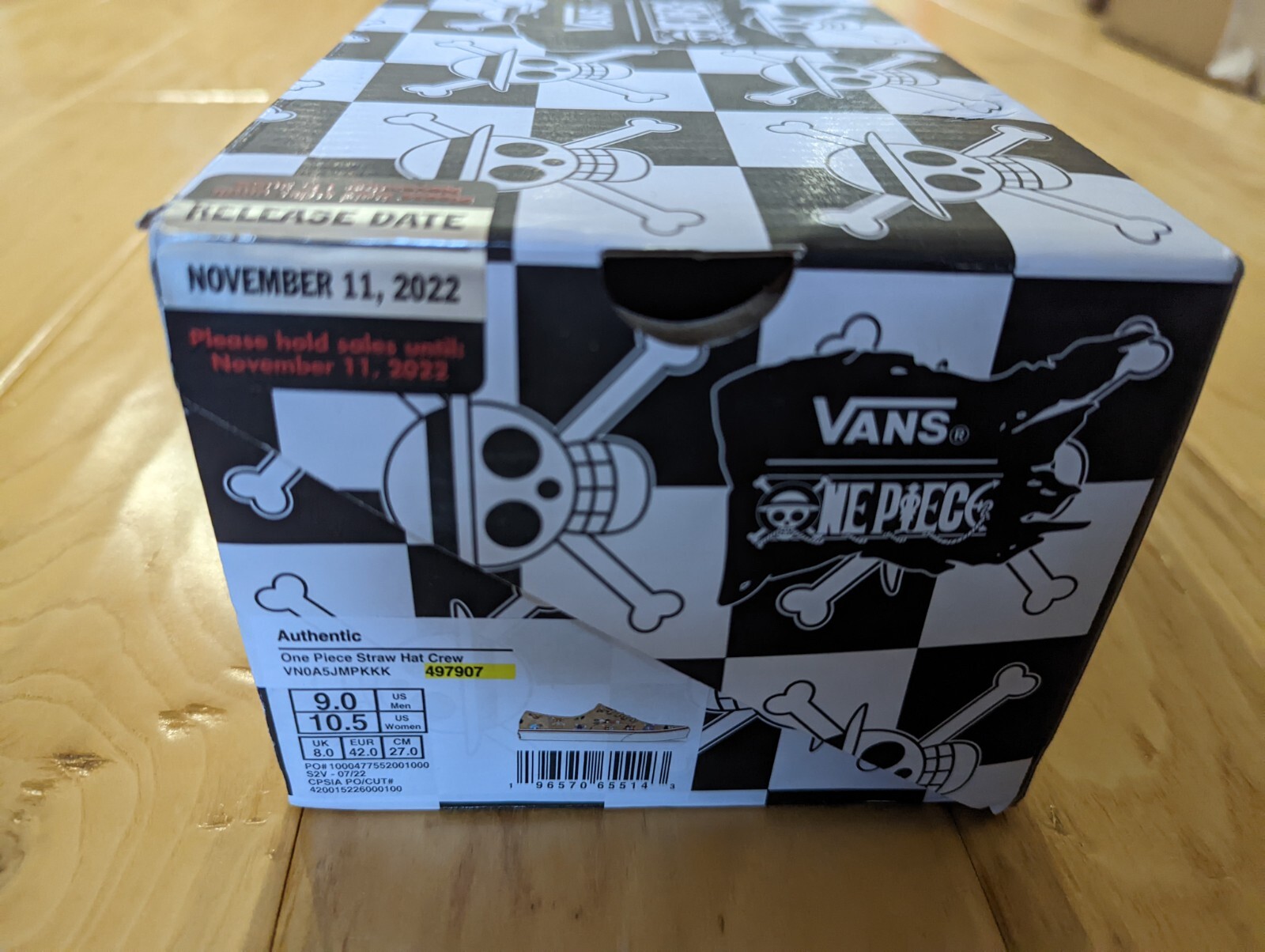Pre-owned Vans X One Piece Straw Hat Nami Natural Sneakers Luffy Authentic Brand In Beige