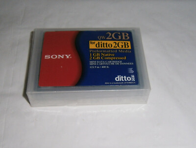 NEW SEALED SONY QW2GB for Ditto 2GB  Preformatted Media Mini Data Cartridge