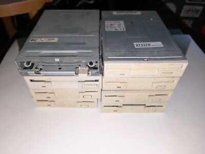 Lot of Vintage 3.5  inch 1.44 MB PC Computer Floppy Disk Drive IDE FDD UNTESTED