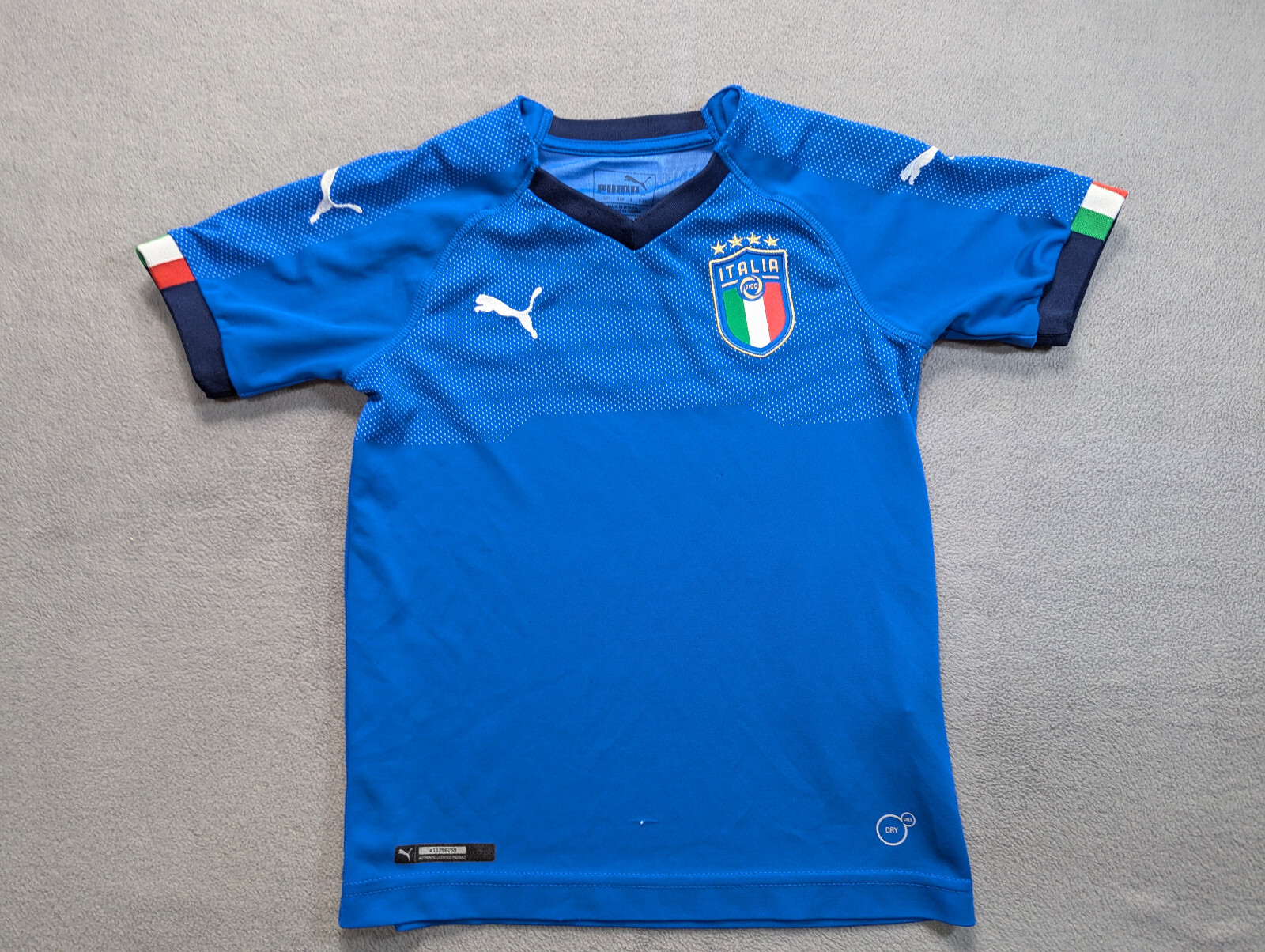 Puma 2017 18 Italy National Team Home jersey Boys size S Blue shirt