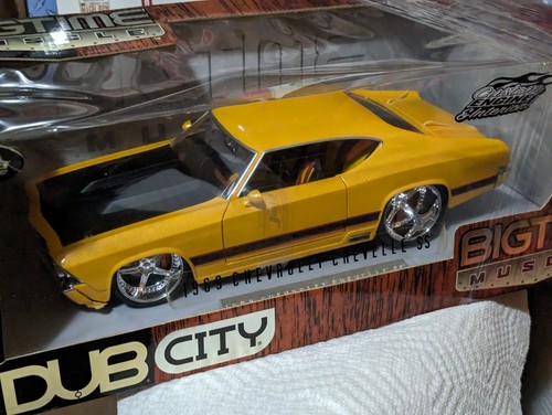 FUN 1969 CHEVY CHEVELLE SS YELLOW- JADA BIG-TIME MUSCLE - 1