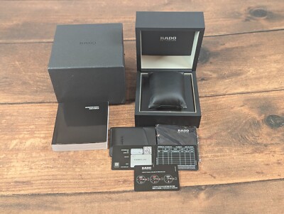 Genuine Original Swiss RADO Presentation Watch Box Case, Cards & Manual