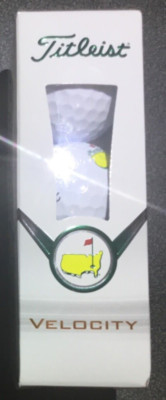 Augusta National Masters Tournament 2014 Titleist Sleeve of 3 Logo Golf Balls