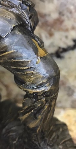 Terry Jones Cold Cast Bronze Vietnam Era  U S Marine Sculpture titled The Grunt