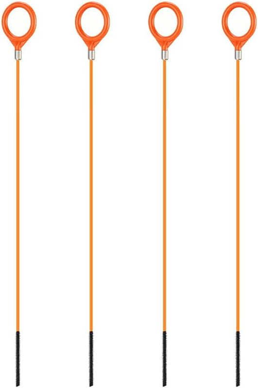 4 Pcs 81Cm Drain Snake Hair Clog Remover Tool, Flexible Anti-Break Steel Plumbin