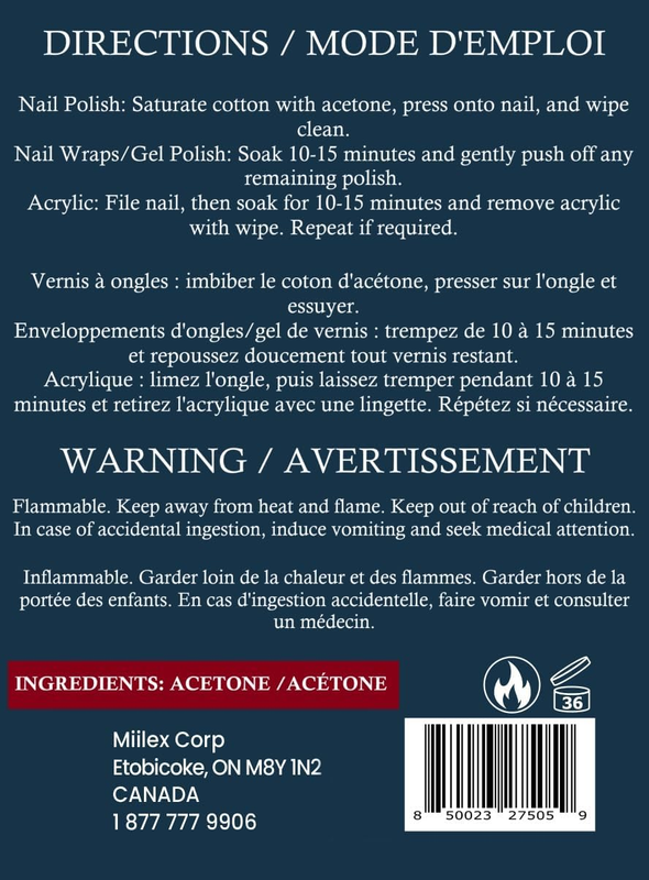 Acetone Nail Polish Remover - Gel Nail Polish Remover (8oz)