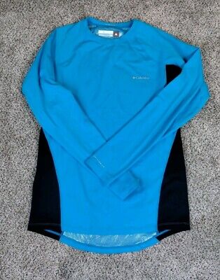 Columbia Make Your Own Heat Blue Women s M Long Sleeves Pullover Running Shirt