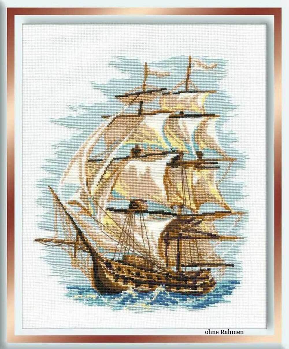 Riolis counted cross stitch Kit Ship, DIY
