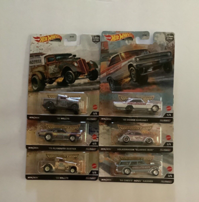 Hot Wheels Drag Strip Demons Set with Chase Premium Car Culture 