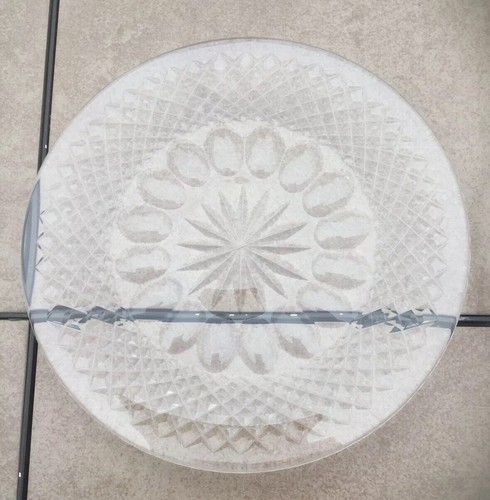 Set of 4 Waterford Crystal LUNCHEON PLATE COLLEEN SHORT STEM (CUT) Excellent