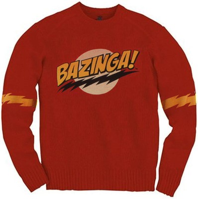 Вязаный свитер Bazinga «Теория большого взрыва»