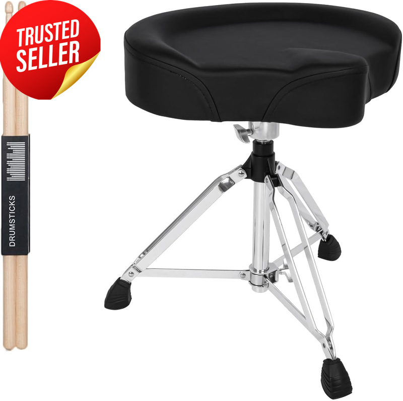 Drum Throne Saddle Seat Motorcycle Style Swivel