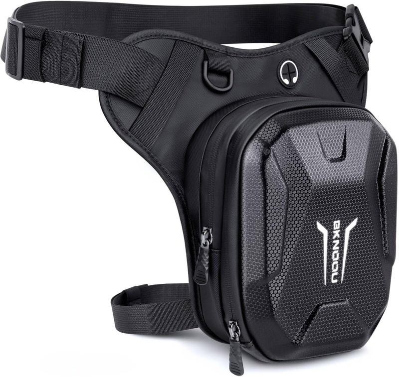 BKNOOU Motorcycle Leg Bag for Men Women, Tactical Thigh Bag, Cycling Bag