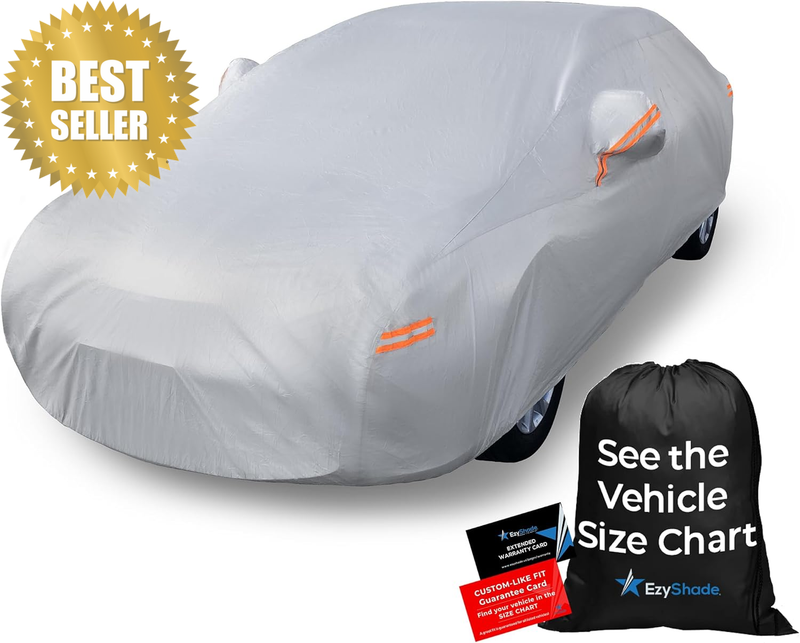 10-Layer Car Cover Waterproof All Weather. See Vehicle Size-Chart for Accurate F