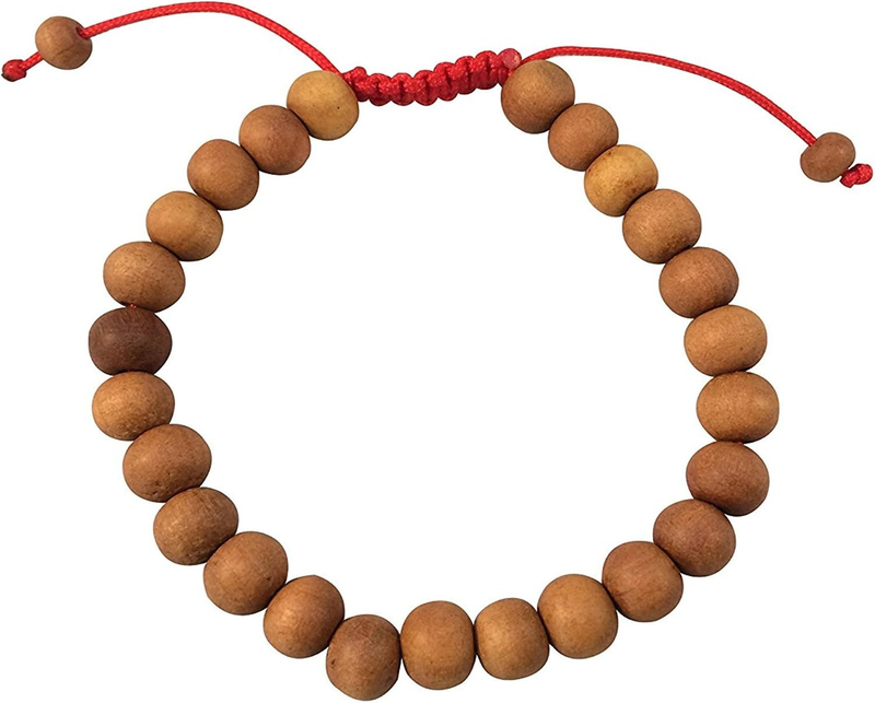 Tibetan Sandalwood Mala Bracelet 26 Bead Buddhist Prayer Beads Yoga Adjustable