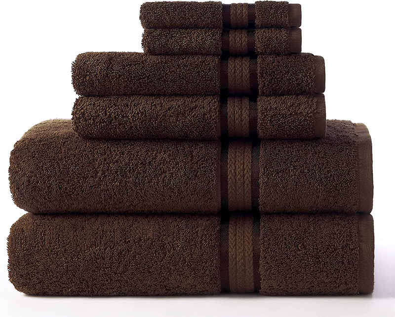 COTTON CRAFT Ultra Soft 6 Piece Towel Set - Highly Absorbent