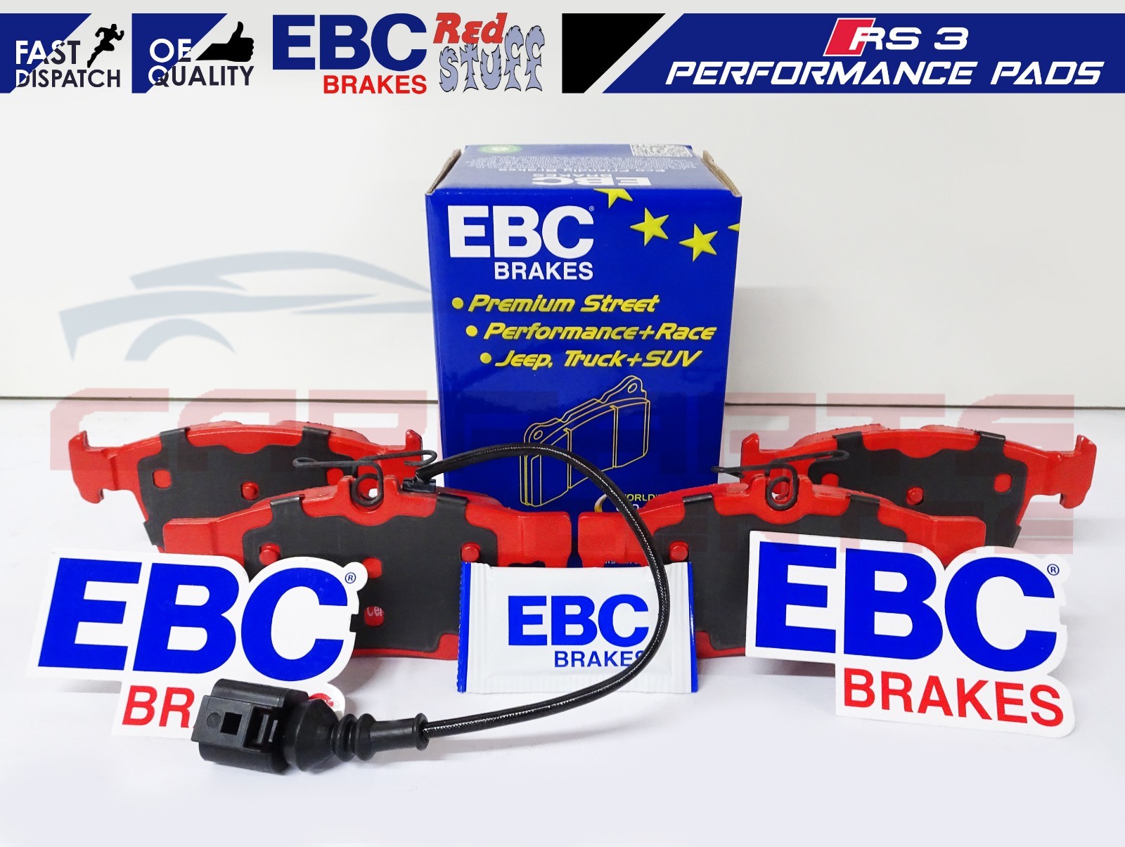 FOR AUDI RSQ3 RS Q3 REAR COATED DRILLED BRAKE DISCS EBC REDSTUFF BRAKE PADS SET eBay