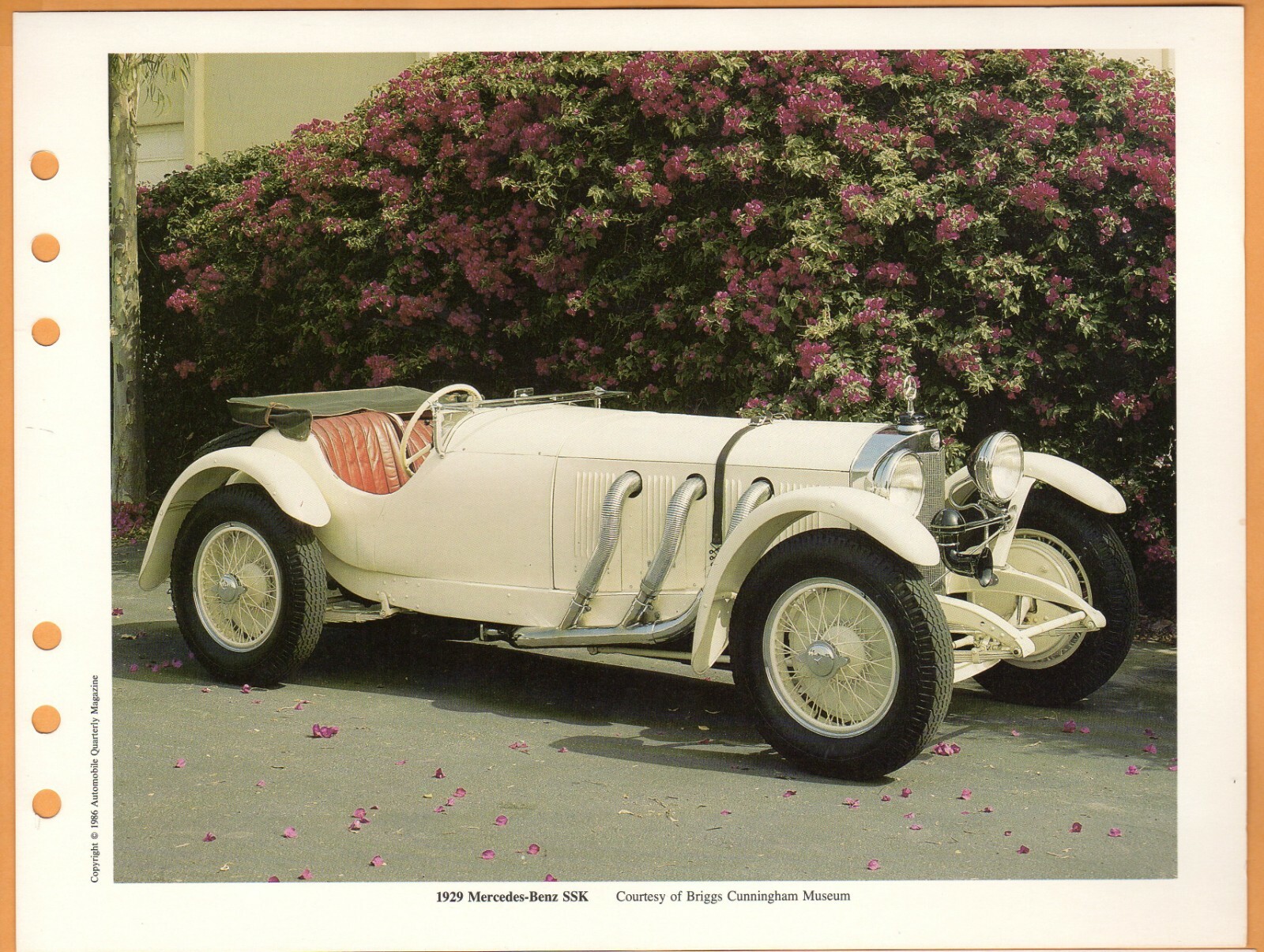 1929 Mercedes-Benz SSK Automobile/Car Classic(Color