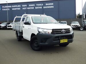 2017 Toyota Hilux TGN121R Workmate 4x2 White 5 Speed Manual Cab Chassis Goulburn Goulburn City Preview