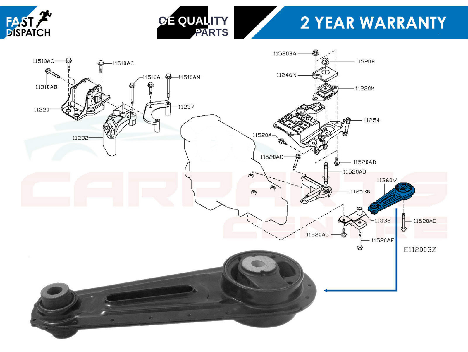 FOR NISSAN QASHQAI +2 XTRAIL X TRAIL 1.6 2.0 FRONT LEFT ENGINE MOUNT