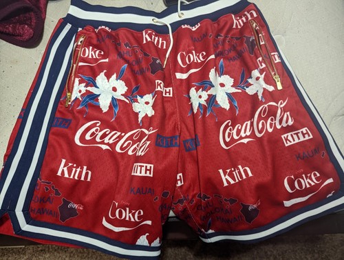 S KITH coca cola Mesh Hawaii short red | vrealitybolivia.com