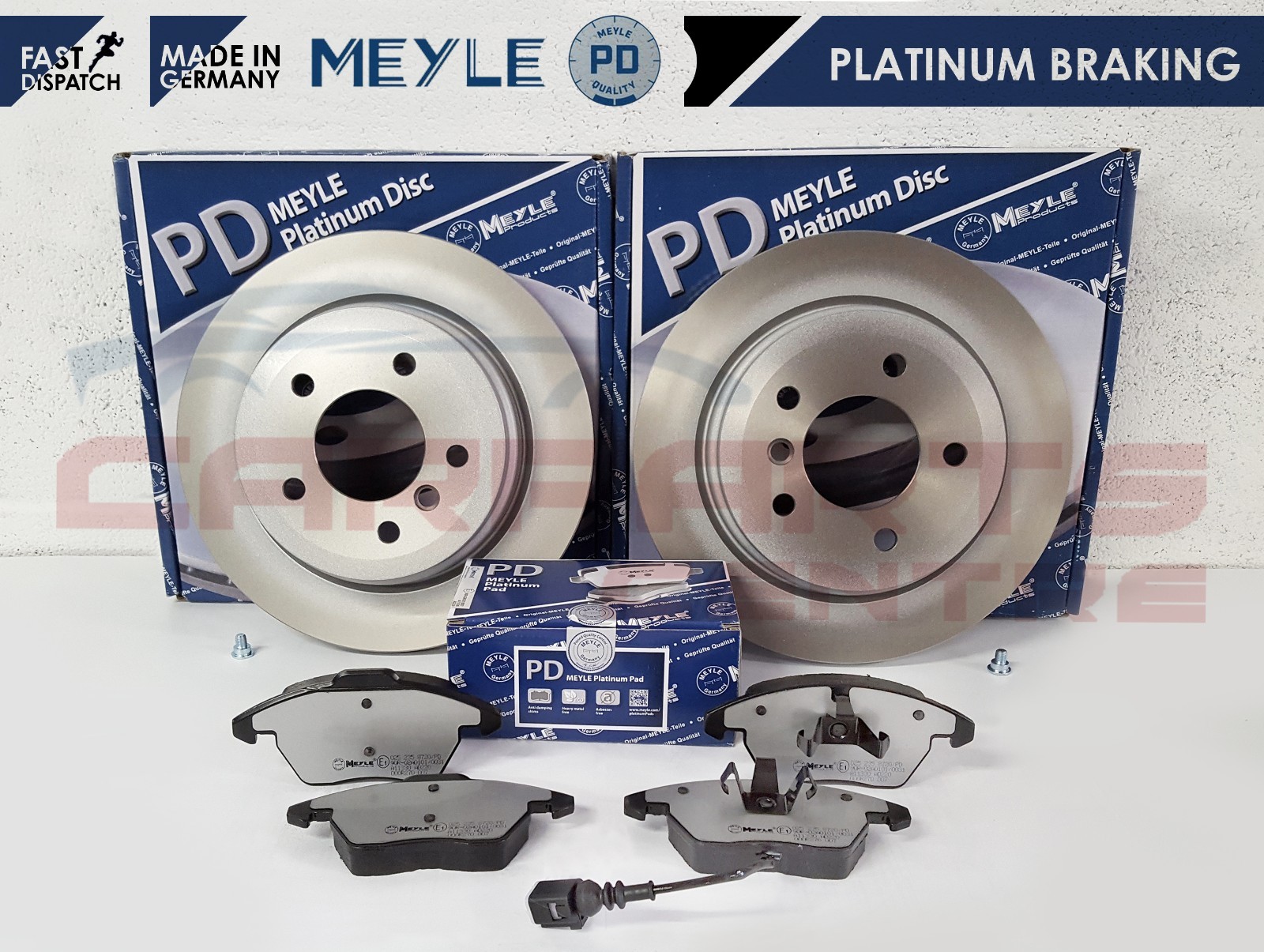 FOR AUDI A3 2.0 TDi TFSI QUATTRO FRONT MEYLE PLATINUM BRAKE DISCS PADS