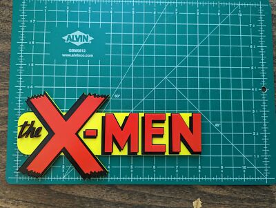 X-MEN vintage classic 3D printed display logo mount Marvel Silver Age