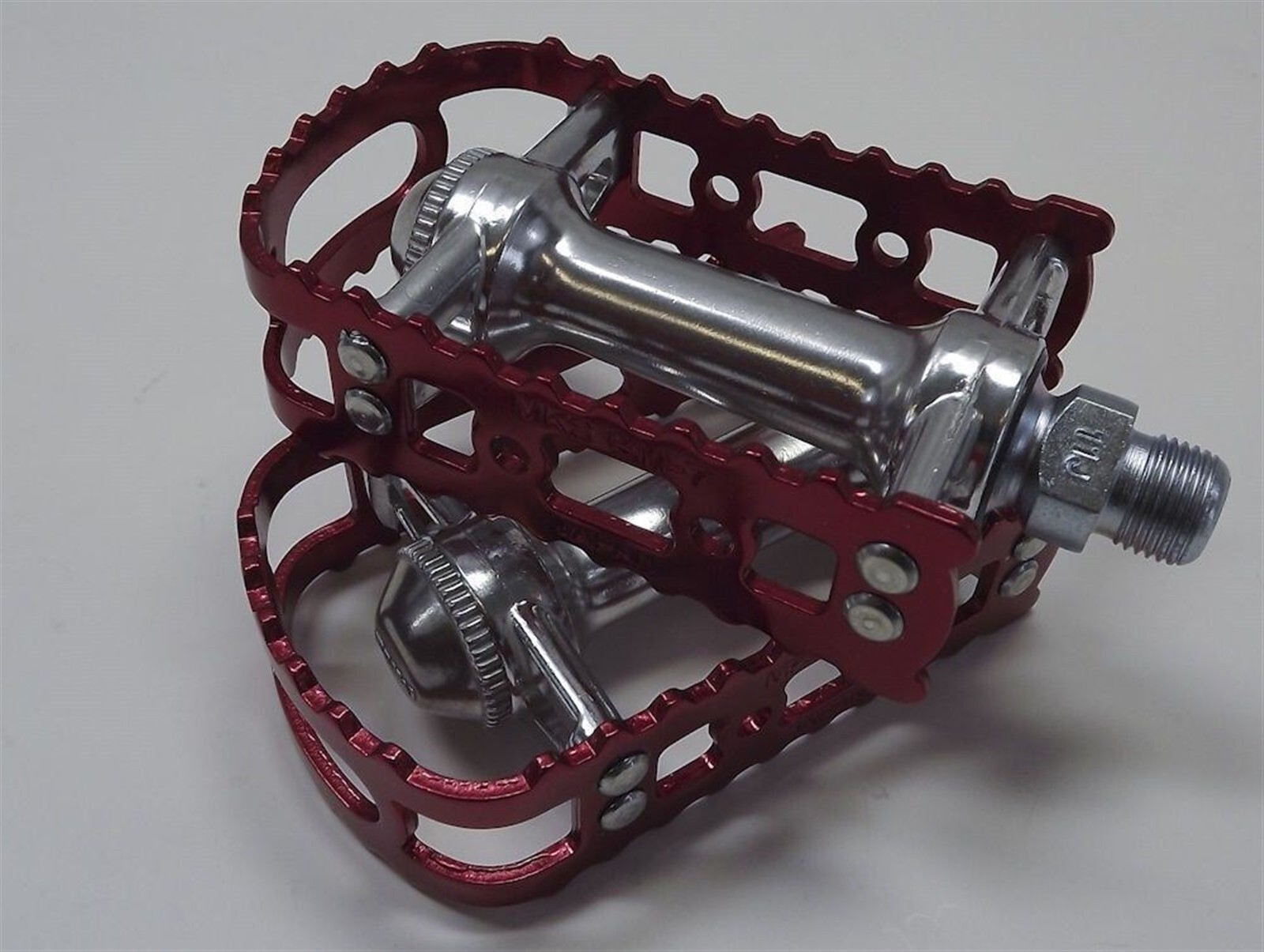 New MKS BM-7 BMX 9/16 Pedals Old School Bmx Red Anodized | eBay
