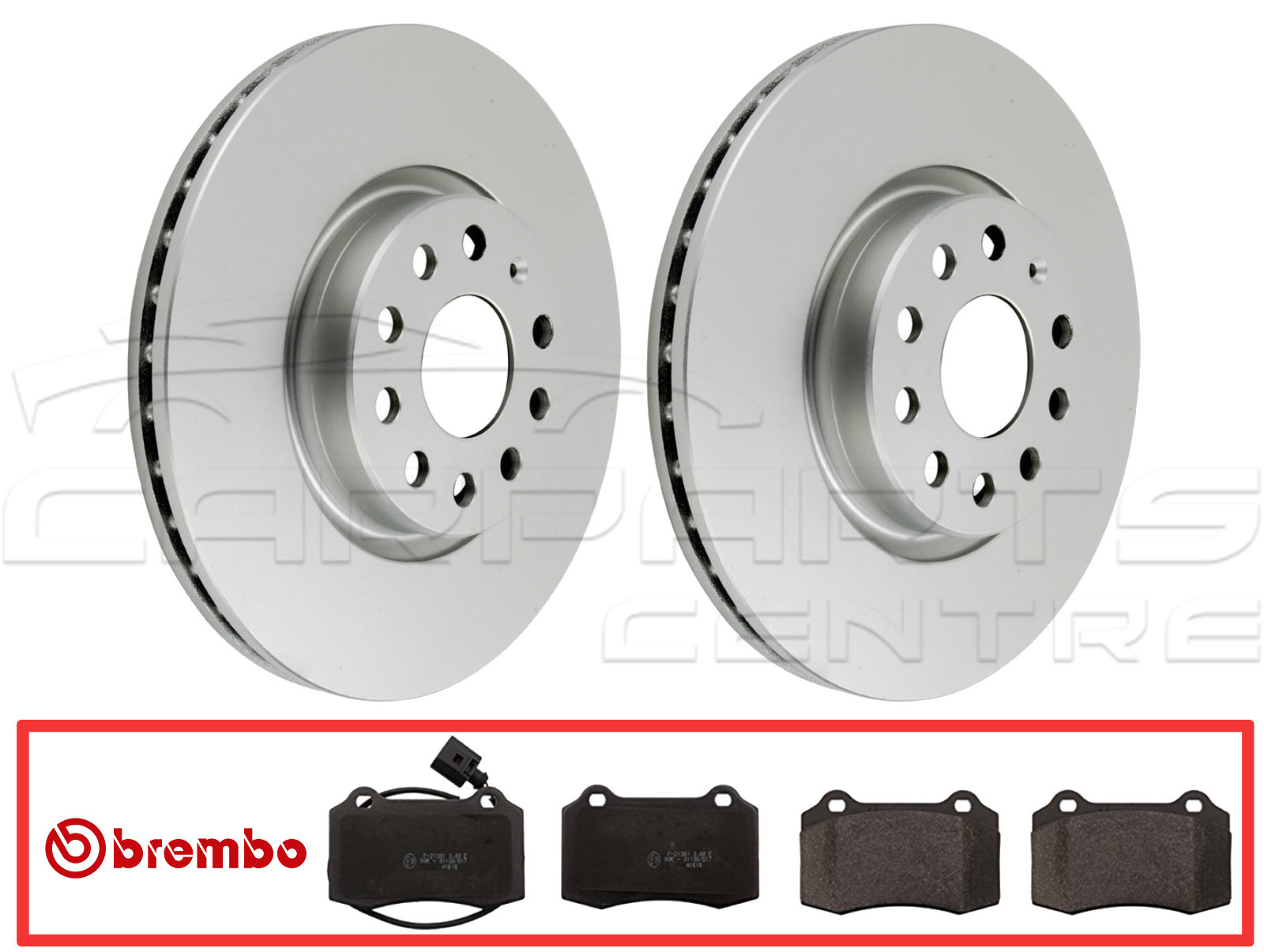 FOR SEAT LEON 1.8 T TURBO CUPRA R FRONT BRAKE DISCS 323MM AND BREMBO