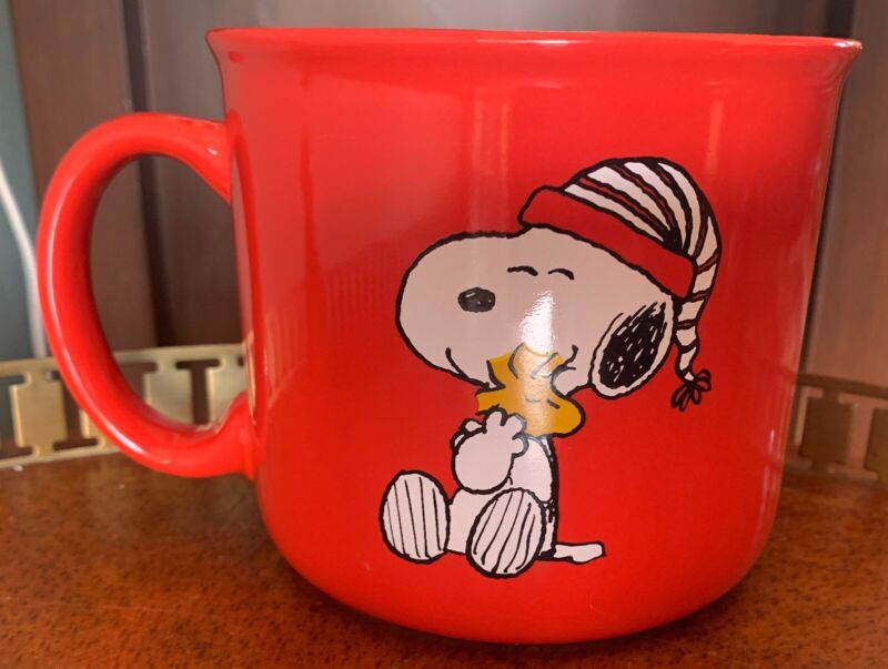2019 Modern Gourmet Foods Peanuts Snoopy & Woodstock, 24oz Soup/Coffee Mug 