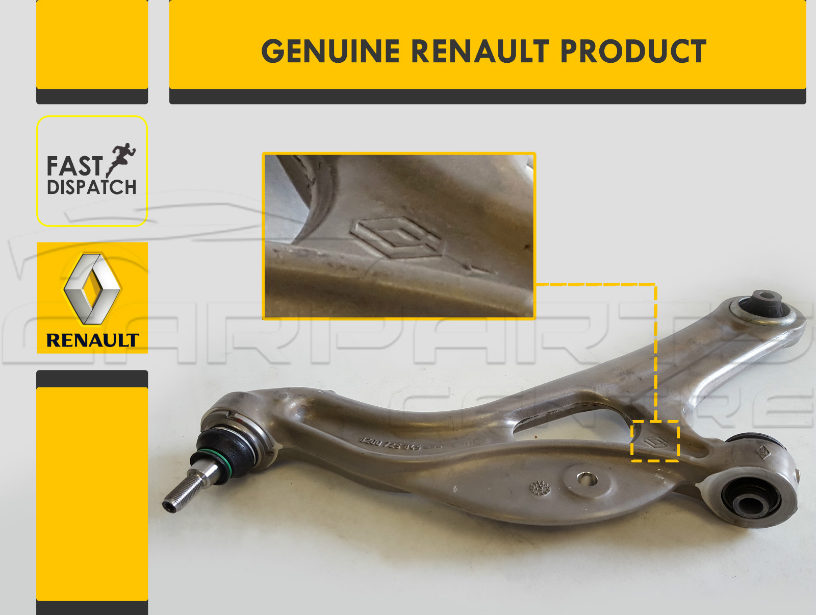 FOR RENAULT CLIO MK3 197 200 RS SPORT FRONT LOWER WISHBONE ARM BALL