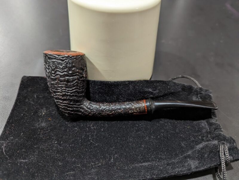 Tom Eltang Saturn Grade Sandblasted Stack Acorn Tobacco Smoking Pipe