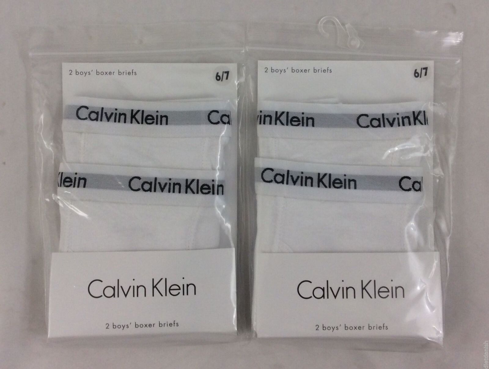 2 Packages Calvin Klein Boys Underwear 4 Boxer Briefs Cotton