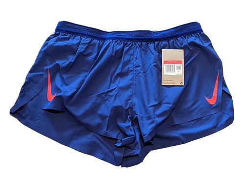NIKE Pro Elite shorts L Aeroswift ① ブルー Nike Pro Elite 2 in 1 USA Women Sz Large Blue Running Racing