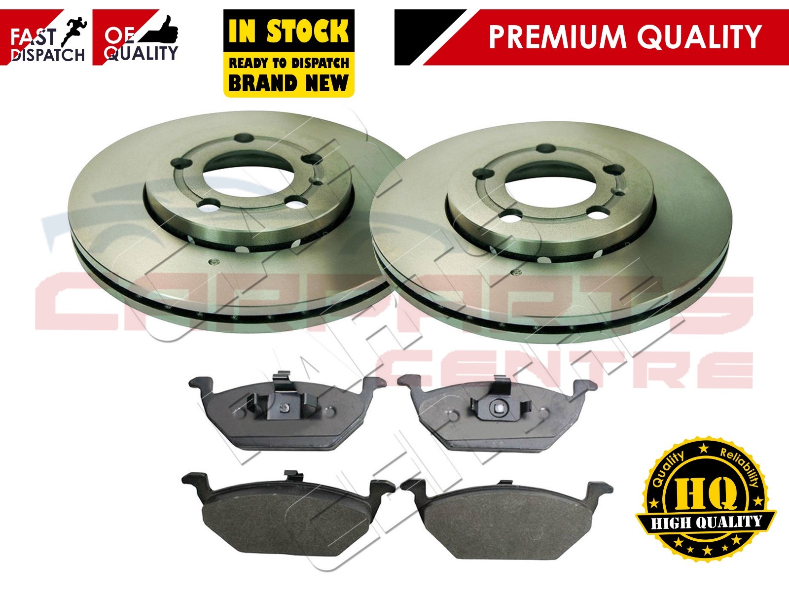 FOR VOLKSWAGEN POLO 1.2 1.4 1.4TD FRONT BRAKE DISC 256mm & BRAKE PADS