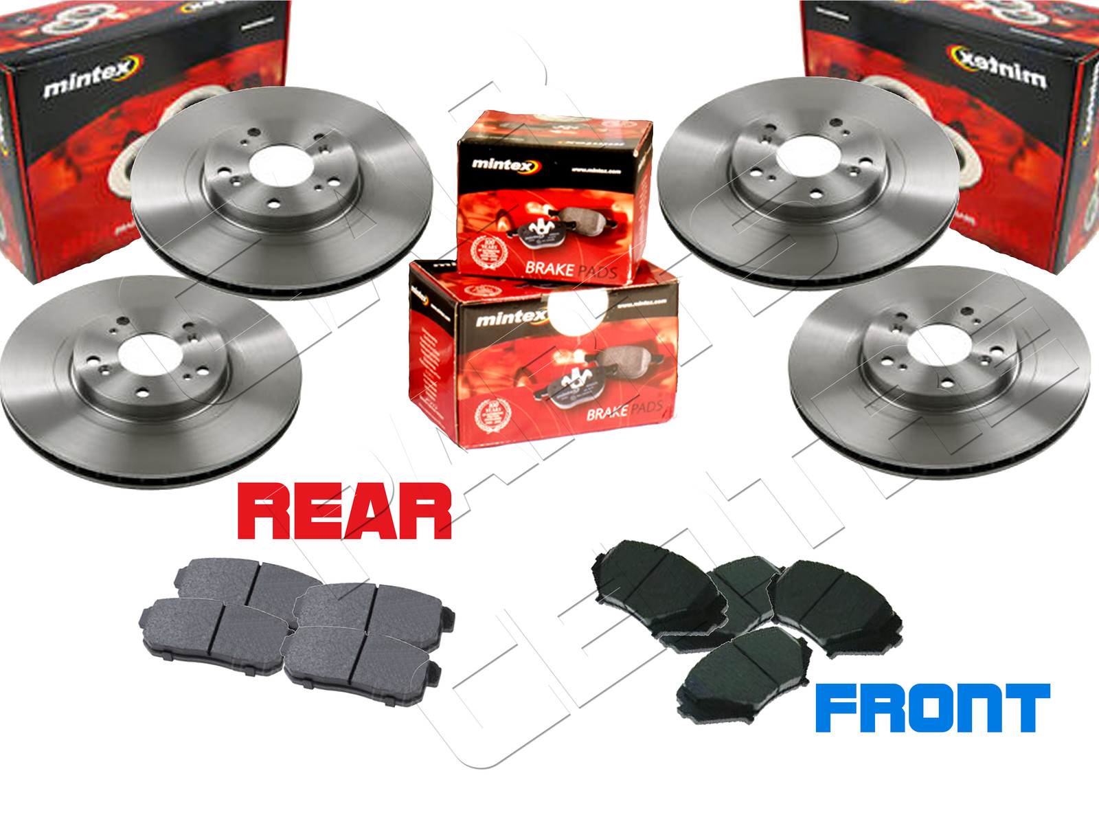 FOR MAZDA RX8 FRONT & REAR MINTEX BRAKE DISC 323mm VENTED DISCS PADS