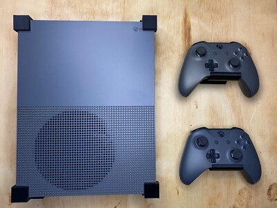 Xbox One S Wall mount brackets  with 2 controller mounts  Xbox console Gaming