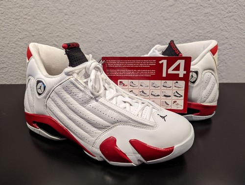 シューズ(男性用) Air Jordan 14 OG Candy Cane 1999 27cm 1999 NIKE AIR JORDAN 14 XIV OG CANDY CANE 136011-102 RARE