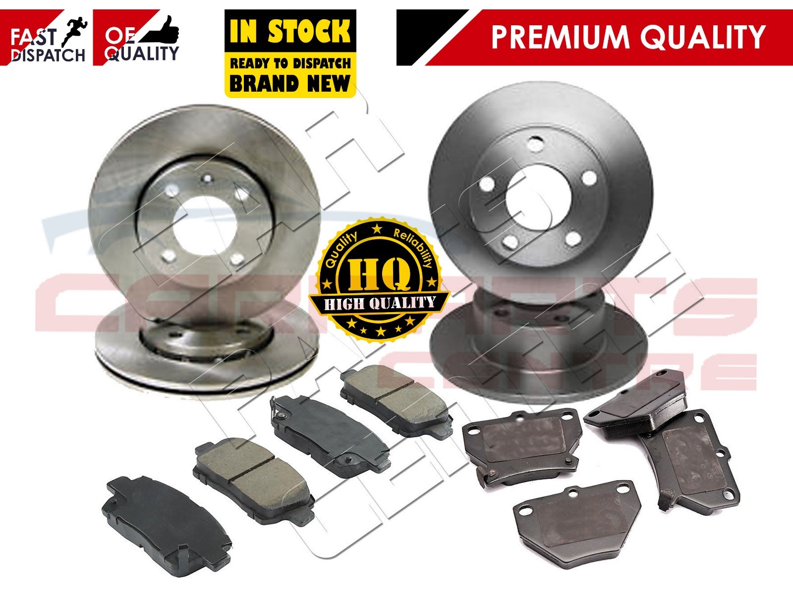 FOR TOYOTA YARIS 1.5 T SPORT TSPORT FRONT & REAR BRAKE DISCS & PADS