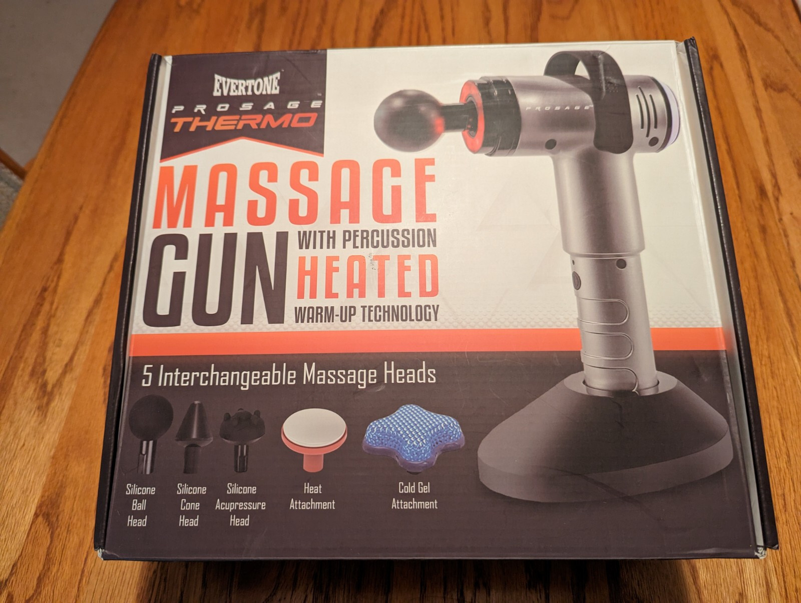 Evertone Prosage Thermo Massage Gun with Percussion Heated Warm Up Technology