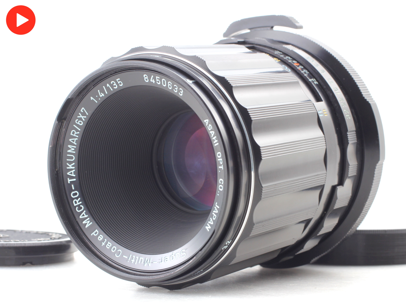 Exc+5] Pentax ASAHI SMC MACRO-TAKUMAR 6x7 67 135mm F4 MF