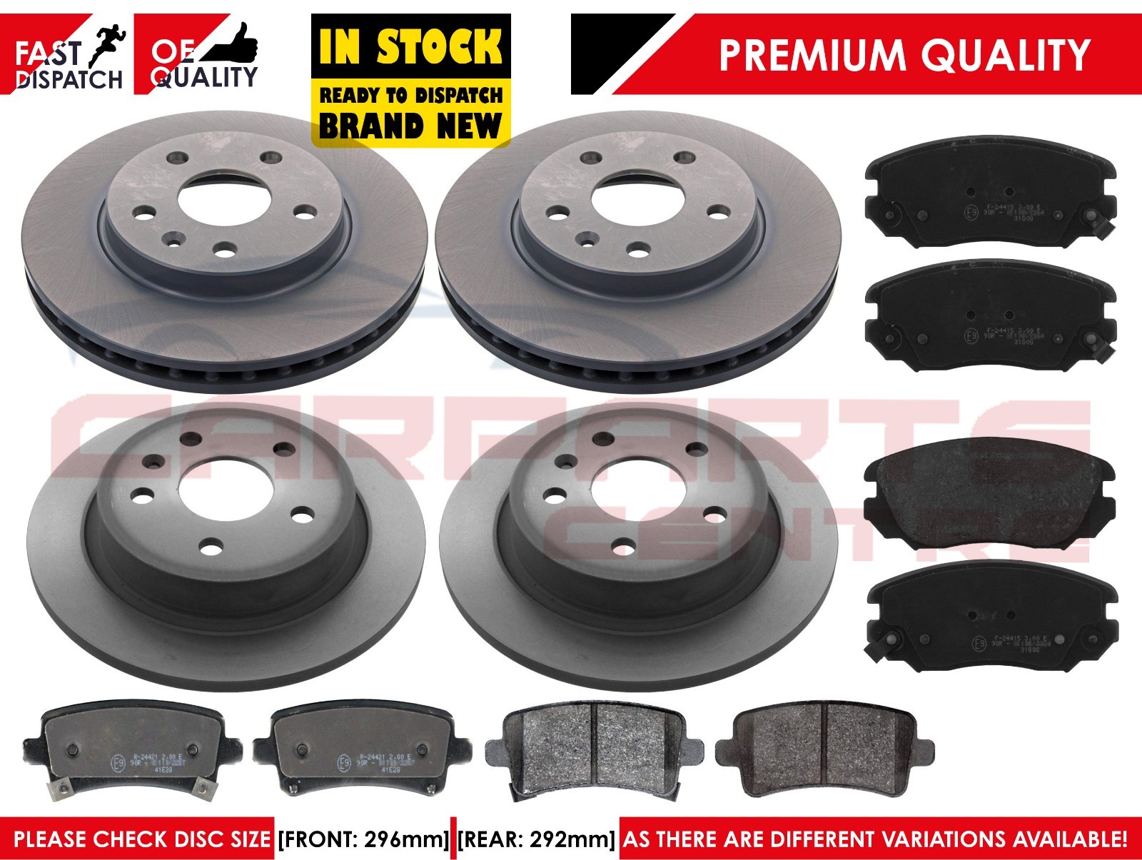 FOR VAUXHALL INSIGNIA 1.4 1.8 2.0 CDTi 20082014 FRONT REAR BRAKE DISCS