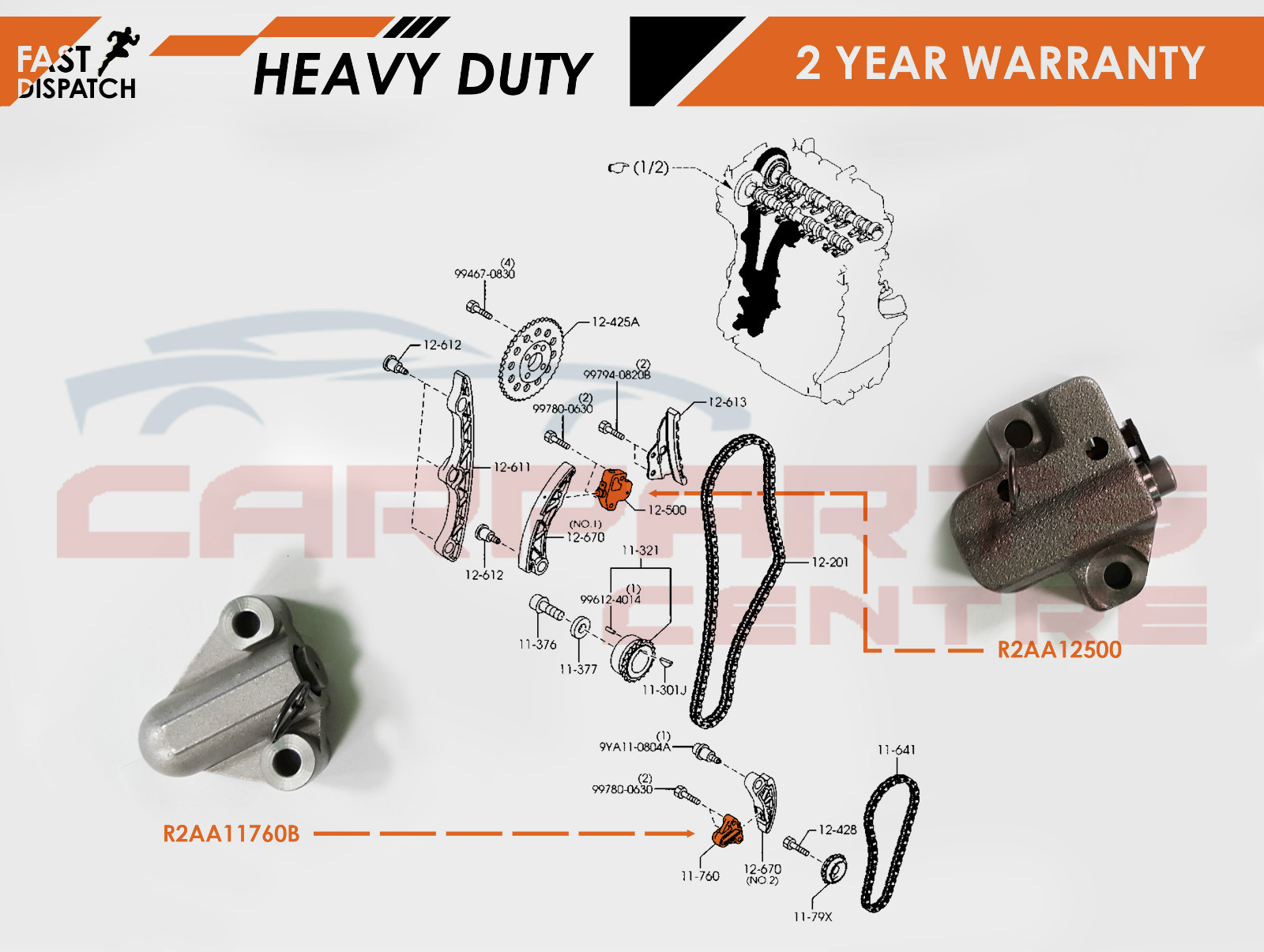 FOR MAZDA 3 6 CX7 2.2 DIESEL TIMING OIL PUMP CHAIN KIT SPROCKETS GUIDE