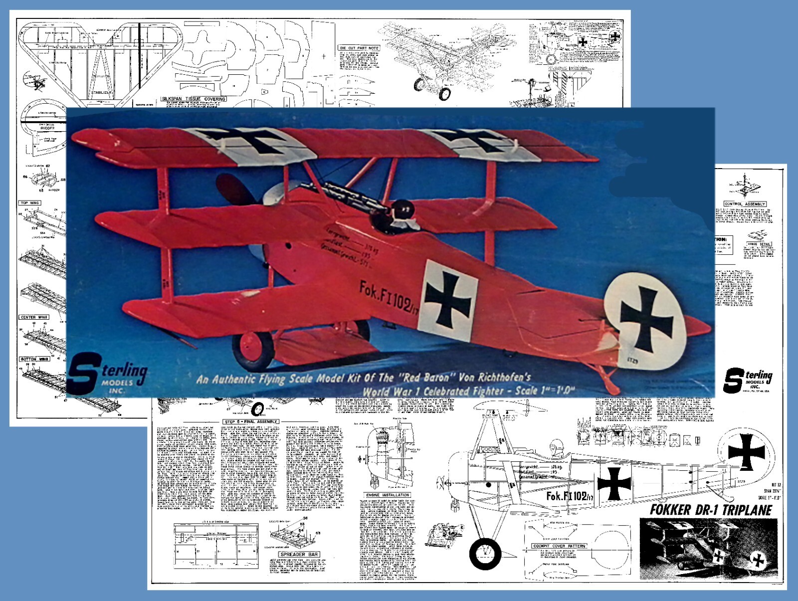 米国Guillow社バルサモデルキットFOKKER DR-I TRIPLANE 米国Guillow社バルサモデルキットFOKKER DR-I TRIPLANE Fokker