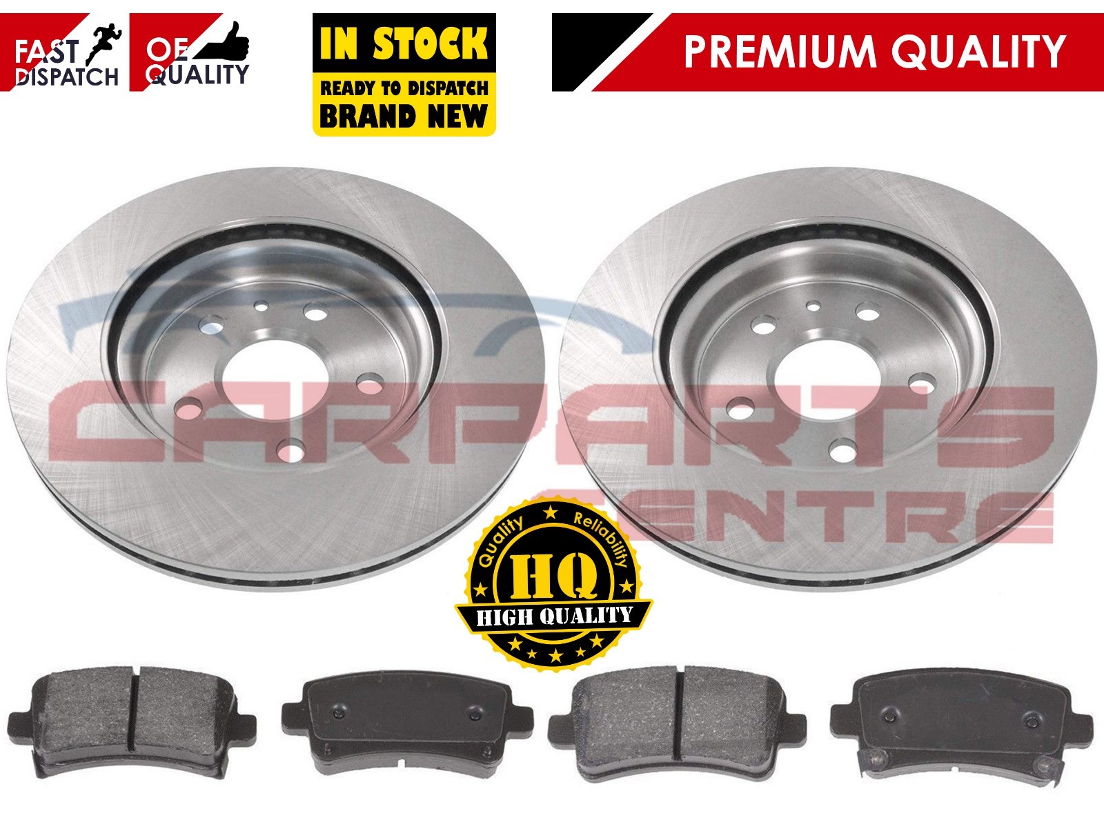 FOR VAUXHALL INSIGNIA 20132017 REAR 315mm VENTED BRAKE DISCS and BRAKE