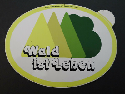 Promotional Stickers Forest Is Leben Schutzgemeinschaft German Pro 80er Green